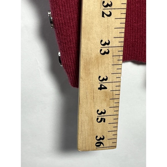 Coogi Cashmere Blend Sweater Dress Womens Size X-Large Oversize Red EUC Rhinestn - Picture 10 of 12